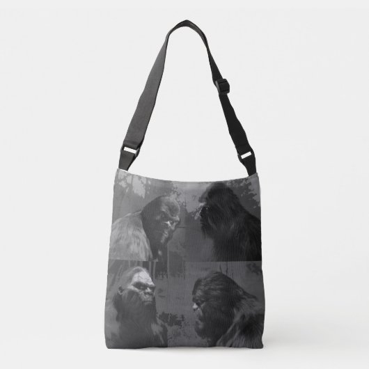 BIGFOOT SASQUATCH COLLAGE CUT-OUT EFFECT CROSSBODY TAS (Voorkant)