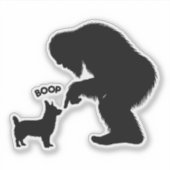 Bigfoot Sasquatch Corgi Boop Sticker (Voorkant)