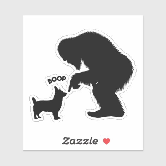 Bigfoot Sasquatch Corgi Boop Sticker (Vel)