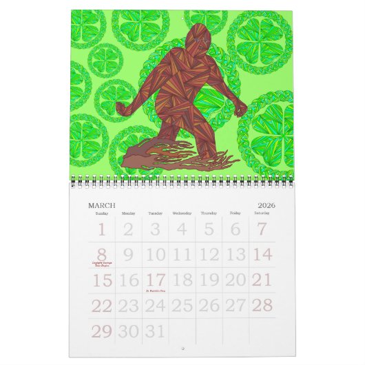 Bigfoot Sasquatch Cryptid Geek 2015 Kalender (Mar 2026)