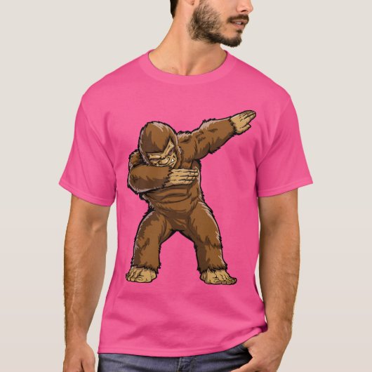 Bigfoot Sasquatch Dabbing T Shirt Funny Dab Monste (Voorkant)