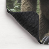 Bigfoot Sasquatch door een boom Muismat (Hoek)