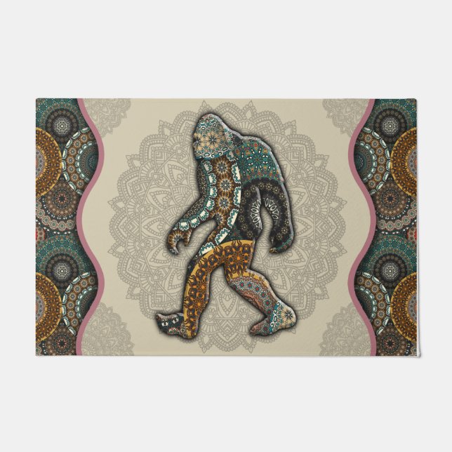 Bigfoot Sasquatch DoorMat, Funny Bigfoot Deurmat (Voorkant)