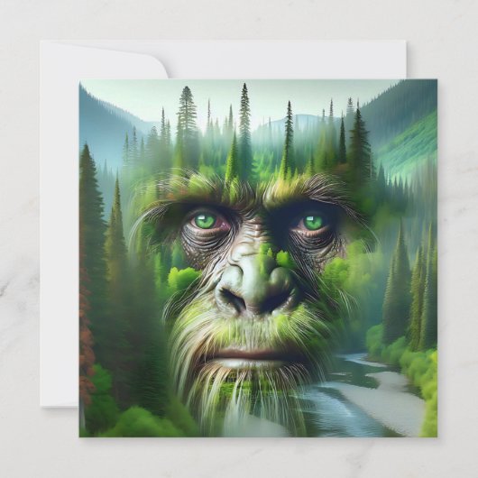 Bigfoot Sasquatch Double Exposure with Forest (Voorkant)