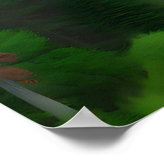 Bigfoot Sasquatch Double Exposure with Forest Poster (Hoek)