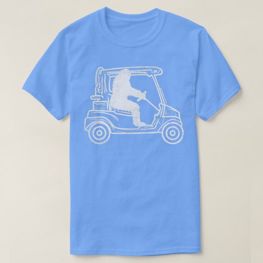Bigfoot Sasquatch Driving Golf Cart T-shirt (Design voorkant)