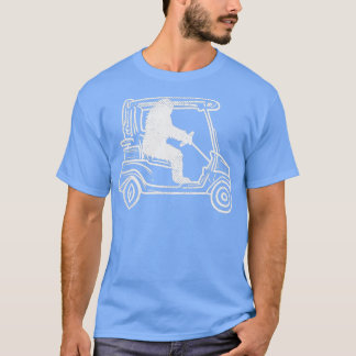 Bigfoot Sasquatch Driving Golf Cart T-shirt