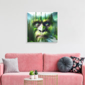 Bigfoot Sasquatch Dubbele Belichting met Bos Canvas Afdruk (Insitu (Woonkamer))