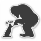 Bigfoot Sasquatch Duitse Herder Boop Sticker (Voorkant)