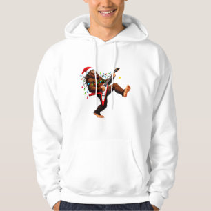 Bigfoot Sasquatch Elektrische Gitaar Kerstmis 2026 Hoodie