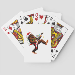 Bigfoot Sasquatch Elektrische Gitaar Kerstmis 2026 Pokerkaarten