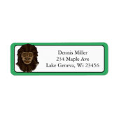 Bigfoot Sasquatch Etiket (Voorkant)