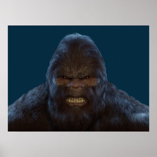BIGFOOT SASQUATCH FACE PORTRATRATRAT III POSTER (Voorkant)