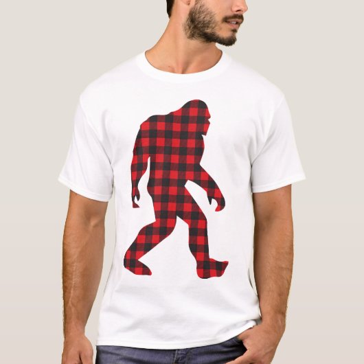 Bigfoot Sasquatch Flannel T-shirt (Voorkant)