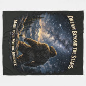 Bigfoot Sasquatch Fleece Deken (Voorkant (Horizontaal))