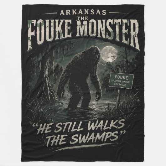 Bigfoot Sasquatch Fleece Deken (Voorkant)