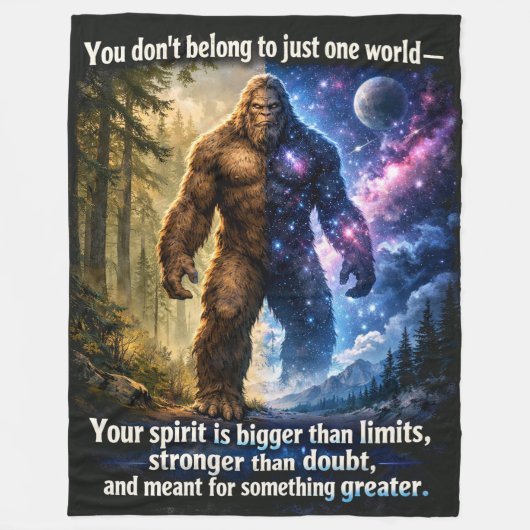 Bigfoot Sasquatch Fleece Deken (Voorkant)