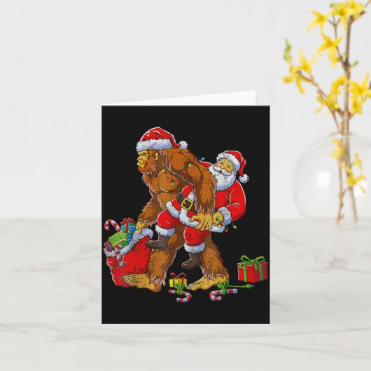 Bigfoot Sasquatch For Men Grandpa Boys Kids Christ Kaart (Gele Bloem)