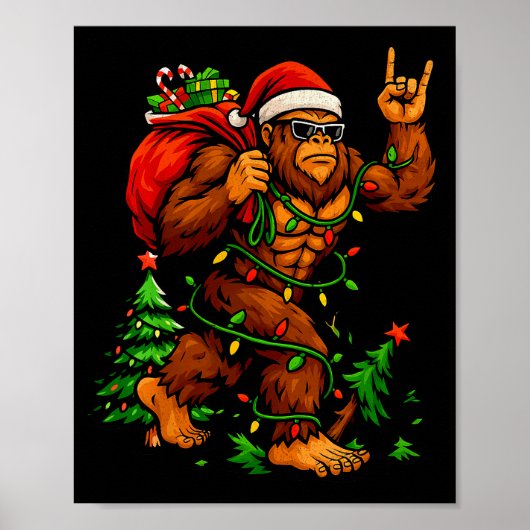 Bigfoot Sasquatch For Men Grandpa Boys Kids Christ Poster (Voorkant)