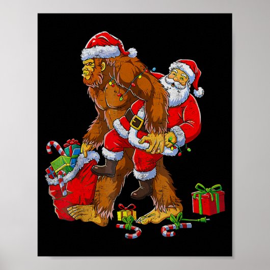 Bigfoot Sasquatch For Men Grandpa Boys Kids Christ Poster (Voorkant)