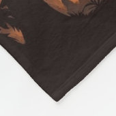 Bigfoot Sasquatch Forest zonsondergang Fleece Deken (Hoek)