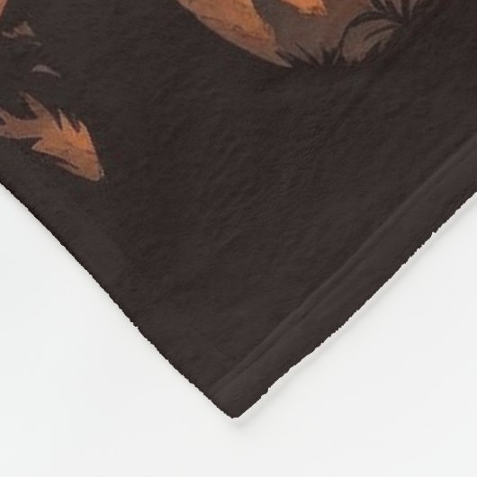 Bigfoot Sasquatch Forest zonsondergang Fleece Deken (Hoek)