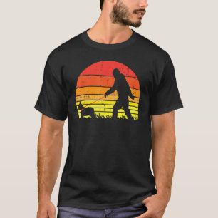 Bigfoot Sasquatch Franse Bulldog Retro Frenchie Pe T-shirt