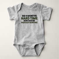 Bigfoot Sasquatch Funny Baby Jersey Bodysuit