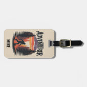 BigFoot Sasquatch Funny squatchy Forest Vintage Bagagelabel (Voorkant horizontaal)