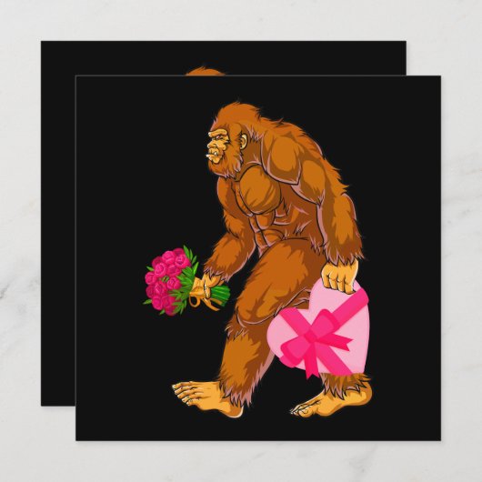 Bigfoot Sasquatch Funny Valentijnsdag Love (Voorkant / Achterkant)