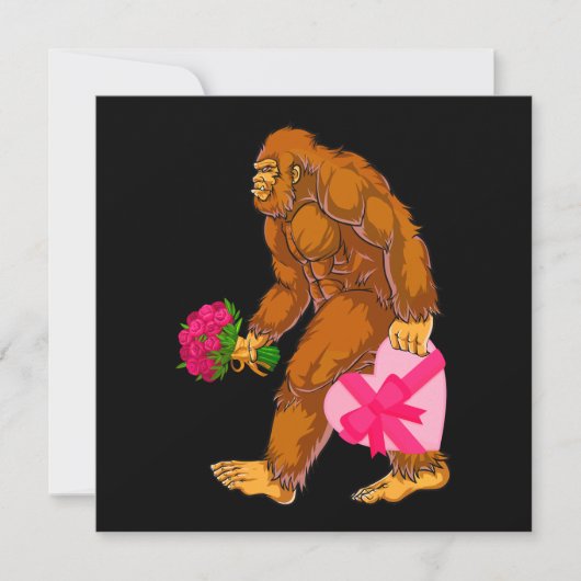 Bigfoot Sasquatch Funny Valentijnsdag Love (Voorkant)
