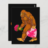Bigfoot Sasquatch Funny Valentijnsdag Love Briefkaart (Voorkant / Achterkant)