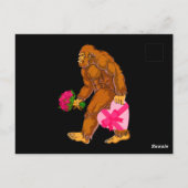 Bigfoot Sasquatch Funny Valentijnsdag Love Briefkaart (Achterkant)
