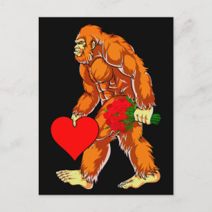 Bigfoot Sasquatch Funny Valentijnsdag Love Briefkaart