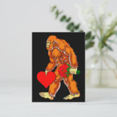 Bigfoot Sasquatch Funny Valentijnsdag Love Briefkaart (Staand voorkant)