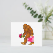 Bigfoot Sasquatch Funny Valentijnsdag Love Briefkaart (Staand voorkant)