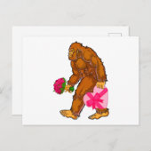 Bigfoot Sasquatch Funny Valentijnsdag Love Briefkaart (Voorkant / Achterkant)