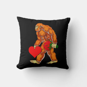Bigfoot Sasquatch Funny Valentijnsdag Love Kussen