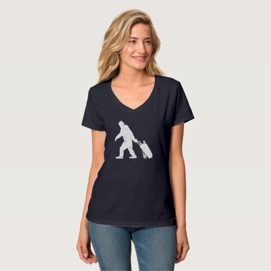 Bigfoot Sasquatch Golf Clubs Funny Golfing Golfer T-shirt (Voorkant volledig)