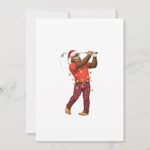 Bigfoot Sasquatch Golf Kerstmis 2026 Vakantie Spor Kaart