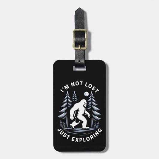 BigFoot Sasquatch Grappig In Niet Verloren Alleen  Bagagelabel (Voorkant verticaal)