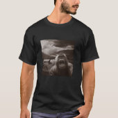 Bigfoot Sasquatch Grappige Selfie met Loch Ness Mo T-shirt (Voorkant)