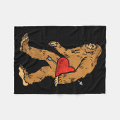 Bigfoot Sasquatch Heart With Arrow Funny Valentine Fleece Deken (Voorkant (Horizontaal))