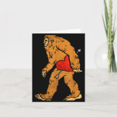 Bigfoot Sasquatch Heart With Arrow Funny Valentine Kaart (Voorkant)
