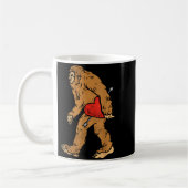 Bigfoot Sasquatch Heart With Arrow Funny Valentine Koffiemok (Links)