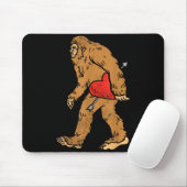Bigfoot Sasquatch Heart With Arrow Funny Valentine Muismat (Met muis)