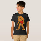 Bigfoot Sasquatch Heart With Arrow Funny Valentine T-shirt (Voorkant volledig)