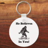 Bigfoot/Sasquatch - hij gelooft in jou Sleutelhanger (Voorkant)