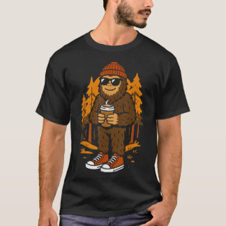 Bigfoot Sasquatch Hipster Mannen Dames Kinder T-shirt