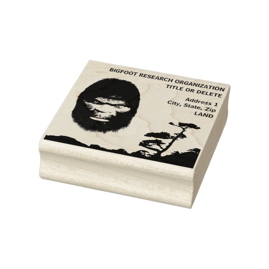 BIGFOOT SASQUATCH HOOFDPORTRET ZWART STEMPEL II (Stempel)